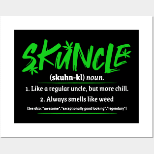 Skuncle Definition Weed Uncle Smoke Lover Gift Posters and Art